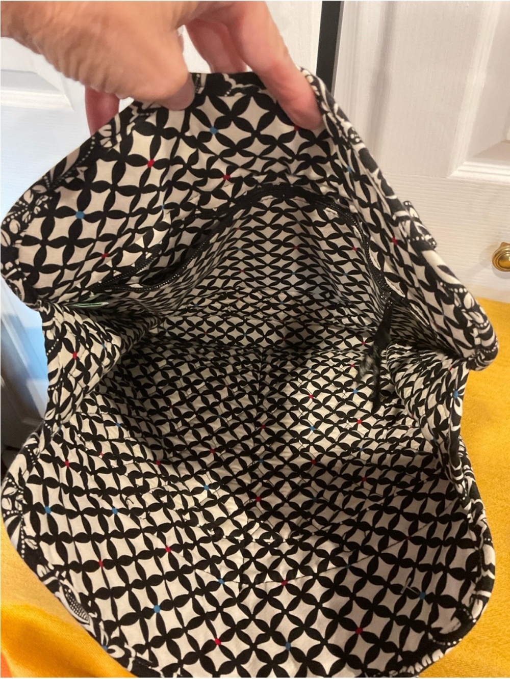 Barcelona (Black and White) Vera Bradley Tote Bag - Picture 2 of 9